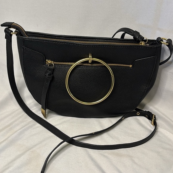 Foley and Corrina Limelight Crescent Ring Bag Black Purse - Picture 4 of 13